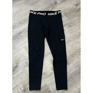 NIKE PRO DRI-FIT L Men's Poly Spandex COMPRESSION Tights Black 30x29